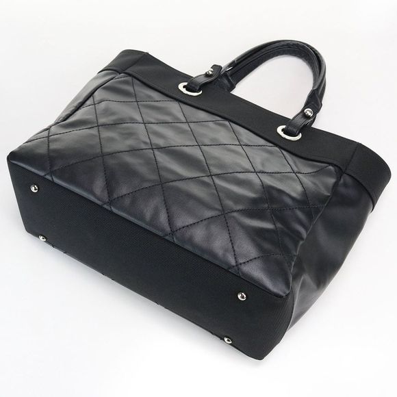 Chanel Paris Biarritz Tote Bag Black Shoulder Bag - Picture 2 of 8